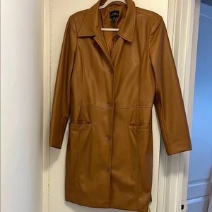 Urban Outfitters Tan Leather Jacket Classic Design